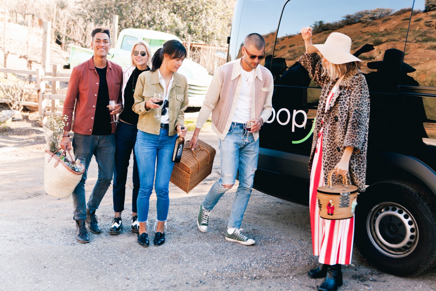 Group of people in front of Swoop Van