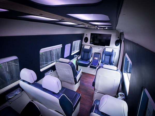 Interior of bus