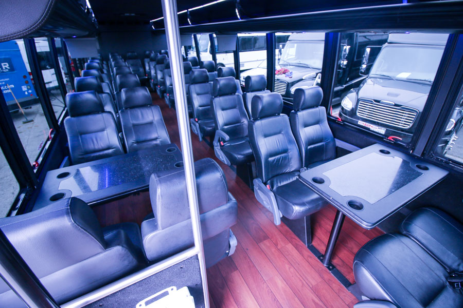 Interior of bus